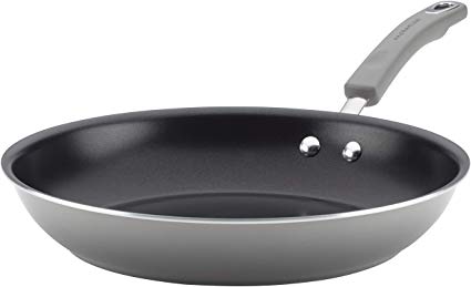 Rachael Ray 18803 Brights Nonstick Frying Pan / Fry Pan / Skillet - 12.5 Inch, Gray