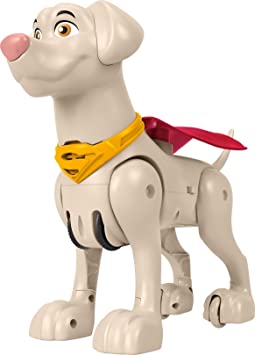Fisher-Price DC League of Super-Pets Krypto Toy, 14 inches long, Authentic Movie Figure with Sounds Phrases & Motorized Motion, Rev & Rescue