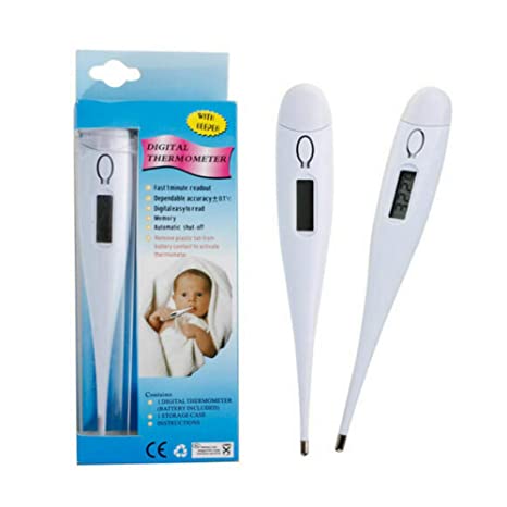 EEFRVDFFDE Adlults Kids Oral Thermometer, Rectal Thermometer with Fever Alarm, 10 Second Read Armpit Thermometer