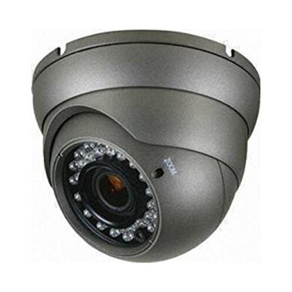 LTS CMT2070B 700TVL Sony ExView HAD II 2.8-12mm Varifocal 35IR Dome Camera (Charcoal Gray)