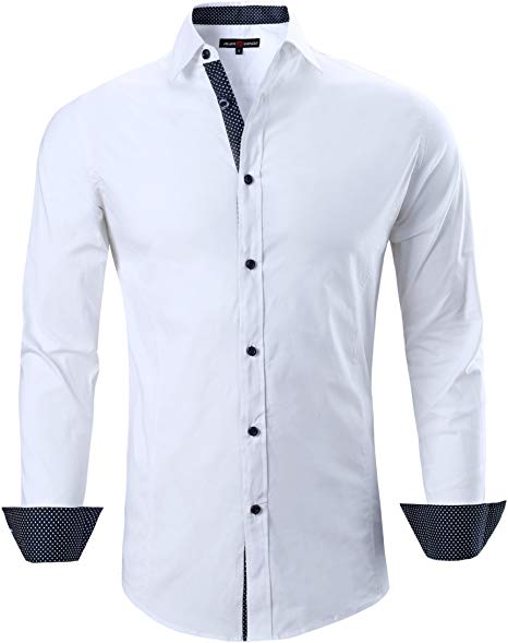 Alex Vando Mens Dress Shirts Regular Fit Long Sleeve Men Shirt