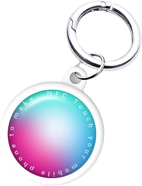 XINXINGDINGSHENG NFC Tag Keyring Waterproof NFC Smart Key Tag Dudutag Social Smart Touch NFC Key Fob for All NFC Phone and Device Writeable Programmable (Random Color)