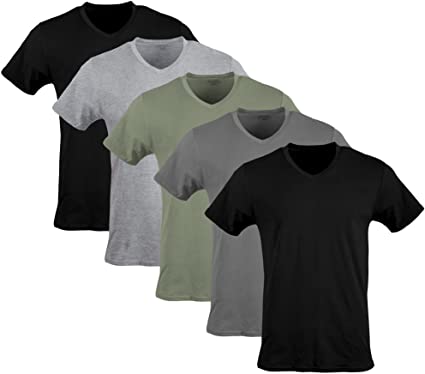 Gildan Mens V-Neck T-Shirts, Multipack