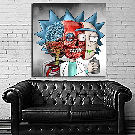 #03 Poster Pop Art Rick and Morty HypeBeast 40x40 inch (100x100 cm) on 8mil Paper
