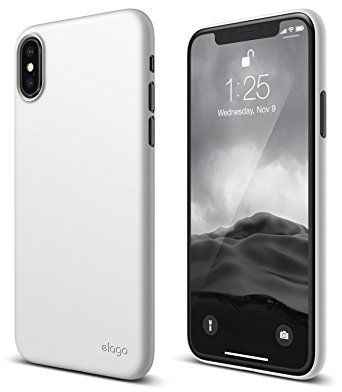 elago Origin Series iPhone X Case - Minimalistic Design Slim Fit Scratch Resistant Protective Cover for Apple iPhone X (2017) - White