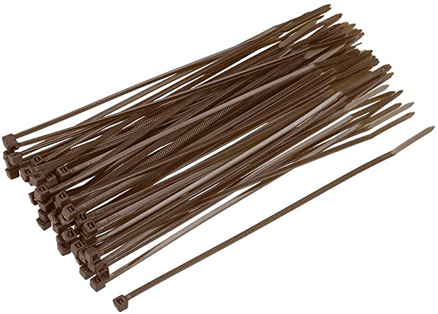 uxcell 120pcs Cable Zip Ties 6 Inch x 0.1 Inch Self-Locking Nylon Tie Wraps Brown