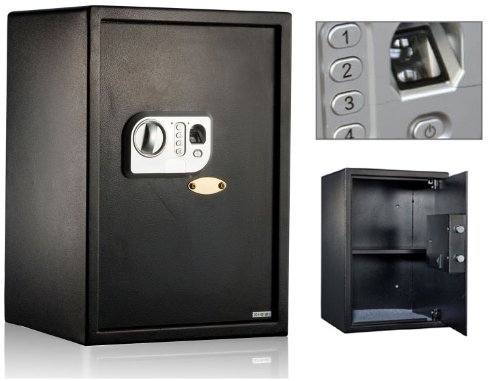 New 2 cf. Biometric Fingerprint & Combination Lock Safe Box for Office or Home