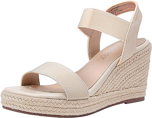 Jeossy Women's 8801 Wedge Sandals for women,Ankle Strap Espadrille Sandals for Women Dressy Summer