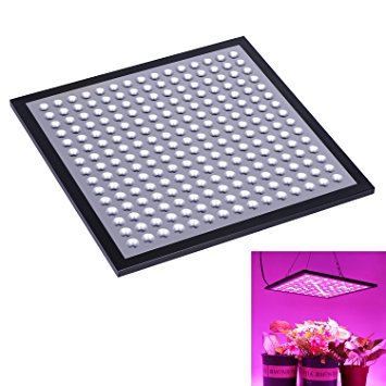 Niello 45W LED Grow Light Panel,Strong Reflection Red Blue Hanging Growing Lights Fixture with Switch for Hydroponic Aquatic Indoor Plants,225 LEDs 6-Band Full Spectrum Include UV IR