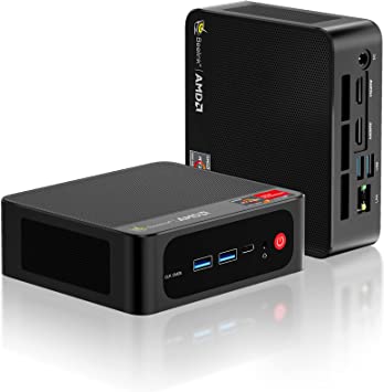 Beelink SER5 Mini PC, AMD Ryzen 7 5800H (8C/16T, up to 4.4GHz), 32GB DDR4 500GB M.2 NVME SSD Vega 8 Graphics, W11 Mini Desktop Computer 4K@60Hz Triple Display Dual HDMI Type-C/WiFi 6/BT5.2/USB3.2/HTPC