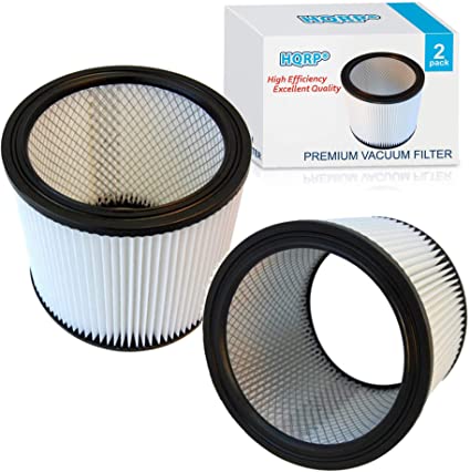 HQRP Cartridge Filter 2-Pack compatible with Shop-Vac 90350 90304 90333 Replacement fits most Wet/Dry Vacuum Cleaners 5 Gallon and above