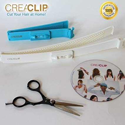 CreaClip Professional Haircutting Tool Kit - 2 CreaClips, Scissors & DVD
