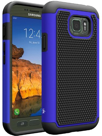 S7 Active Case, LK [Shock Absorption] Drop Protection Hybrid Dual Layer Armor Defender Protective Case Cover for Samsung Galaxy S7 Active (Blue)