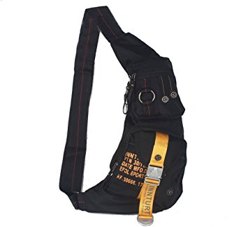 Innturt Nylon Sling Chest Bag Daypack Bicycle Travel Gym Backpack Color Black