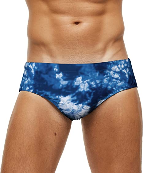 Panegy Mens Quick Dry Swimsuit Bikini Briefs Drawstring Low Rise Swim Bottoms with Removable Pad M-3XL