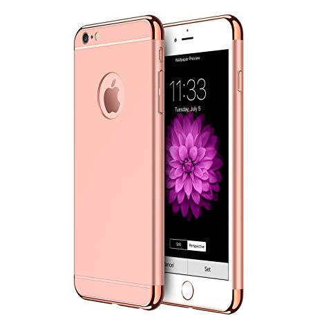 RANVOO CLIP-ON iPhone 6s/6 Case, 3-piece Ultra Slim Hard Case, Rose Gold