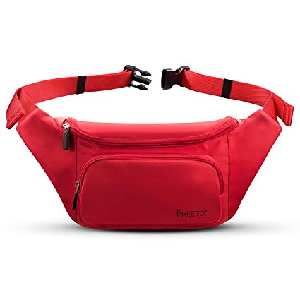 FREETOO Fanny Pack Waist Pack for Women,with Large Capacity,Waterproof, Sweat-Resistant and Wear-Resistant Nylon Bum Bag,fits Phones Up to 6.5’’,Suitable for Shopping,Walking,Travel,Daily Leisure