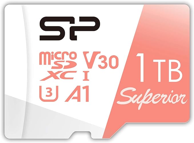 SP Silicon Power MicroSD Card 1TB [Nintendo Switch Operation Confirmed] 4K Compatible Class 10 UHS-1 U3 Maximum Read 100MB/s 3D Nand SP001TBSTXDV3V20SP