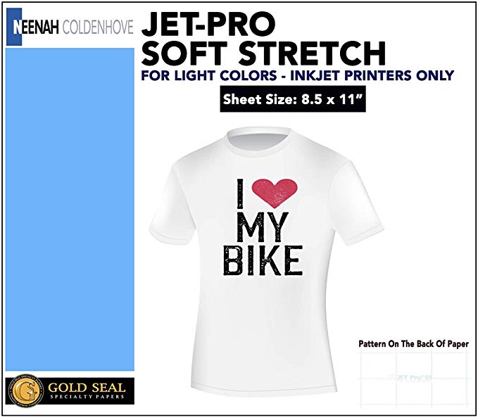Neenah JET-PRO SofStretch Heat Transfer Papers, 8.5" x 11", 10 Sheet Pack