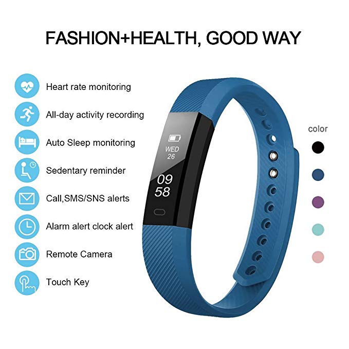 Enhance Limited Edition Ultimate ID115 Hr Premium Fitness Band (Blue)