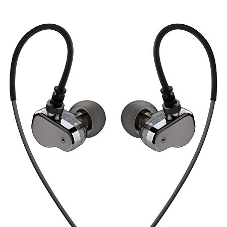 G-Cord Dual Driver Earbuds, HiFi Stereo in-Ear Headphones with Mic in-line Control 3.5mm Plug Heavy Bass Noise Cancelling