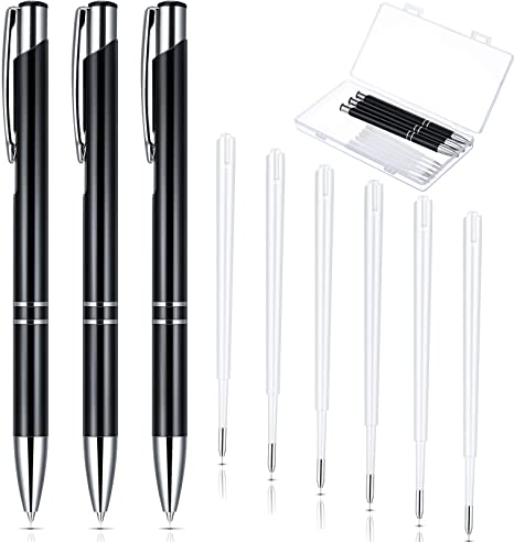 10 Pieces Air Release Pen Precision Pin Pen Retractable Fine Point Needle Pin Pen Weeding Tool with Box for Wallpaper Vinyl Squeegee Out Inclusions, Pierce The Bubbles on Film (Black)