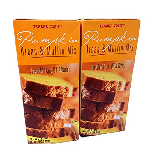 2 Pack Trader Joe's Pumpkin Bread & Muffin Mix 17.5 oz