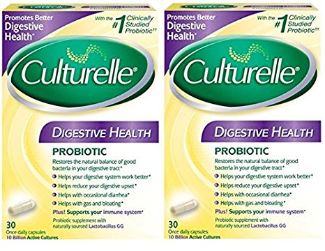 Culturelle Digestive Health Probiotic, Capsules, 30-Count (2 Pack of 30)