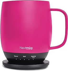 Temperature-Controlled, Self-Heating Coffee Mug (True Pink - 14 oz.)