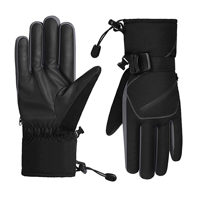 Suneed Ski Gloves, Waterproof Winter Gloves Touchscreen Cold Weather Snow Gloves