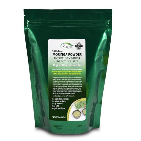 Moringa Oleifera Leaf Powder - Organic - 100% Pure - 8oz Resealable Pouch