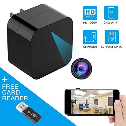 Hidden Spy Camera, Wireless USB Charger Mini Cam HD 1080P Home Security Camera with Motion Detection, Remote View Nanny Cam