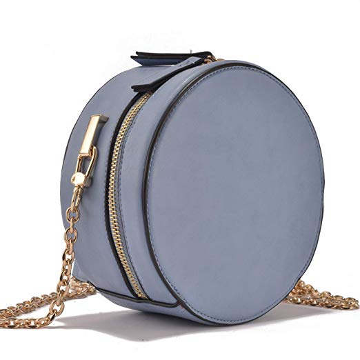 cutequeen BLUE Soft Eco Friendly PU leather Small round shaped chic cute style shoulder bag crossbody lady bag(pack of 1)