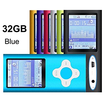 G.G.Martinsen Mini Usb Port Slim 1.78 LCD MP3/MP4 32 GB Portable MP3Player , MP4 Player , Video Player , Music Player (Blue 1)