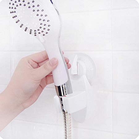 Suines Adjustable Bathroom Shower Bath Head Holder Wall Suction Cup Bracket Installation Mounting Kits(Color Random)