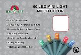Holiday Essence 60 LED Mini Lights Multi Color Professional Grade for Indoor and Outdoor Use - Energy Efficient LED Bulbs - Green Wire -