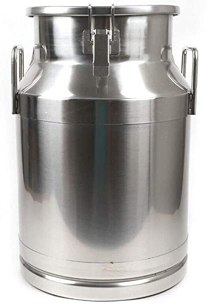 30L/7.9 Gallon Stainless Steel Milk Can - Heavy Duty Milk Jug Milk Bucket Wine Pail Bucket Bottle SS liquid Container Storage W/Independent Embedded Silicone Sealed Lid Easy to Open and Use