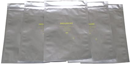 Dry-Packs 8 by 12-Inch Mylar Moisture Barrier Zipper Seal Recloseable Bag, Pack of 10