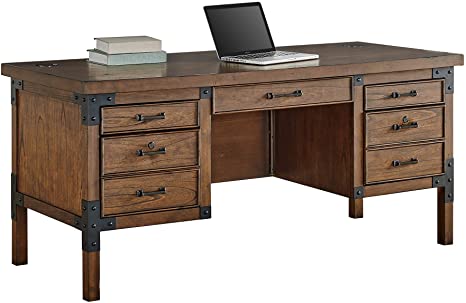 Martin Furniture HALF PEDESTAL DESK, Brown