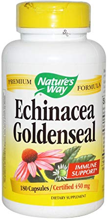 Natures Way, Echinacea Goldenseal 450mg, 180 Capsules