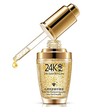 MY LITTLE BEAUTY Anti Aging Wrinkle Firming Moisturizing Skin Face Cream Pure Gold Foil Remove Yellow Hyaluronic 24K Gold Hyaluronic Acid Liquid 30ml