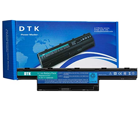 Dtk® New High Performance Laptop Battery for Acer Aspire 4250, 4253, 4551, 4552, 4738, 4741, 4750, 4752,4771, 5251, 5253,5336, 5551, 5552, 5560, 5733, 5741, 5750, Travelmate 4740,4750,AS10D,AS10D31.AS10D41 [10.8V 4400mAh Li-ion]