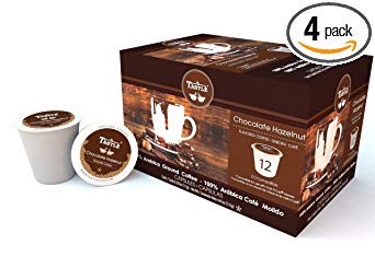 Cafe Tastlé Chocolate Hazelnut Single Serve Coffee, 48 Count (Pack of 4)