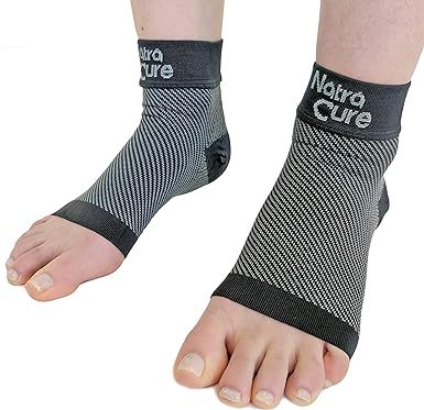 NatraCure Plantar Fasciitis Socks - Compression Foot, Ankle, Heel Sleeves Relieve Plantar Fascia and Arch Pain - (Size: Medium)