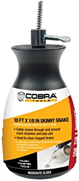 COBRA PRODUCTS CO 00710 Skinny Snake Drain Cleaner, Black ((Upgrade - Black.))