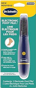 Dr. Scholl's Callus Remover Electronic Foot File, Electric Hard Skin Removal for Feet, Effortless Soft Smooth Skin in Minutes, Perfect for Travel, For Women & Men, AAA Batteries Included