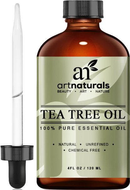Art Naturals Tea Tree Essential Oil Pure and Natural 120ml Premium Melaleuca Therapeutic Grade From Australia Use With Soap and Shampoo Face and Body Wash Treatment for Acne Lice and Many Skin Conditions