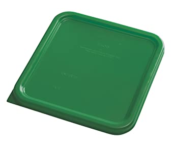 Rubbermaid Commercial Products 1980250 Square Plastic Food Storage Container, Green, Lid (2 qt.- 8 qt.)