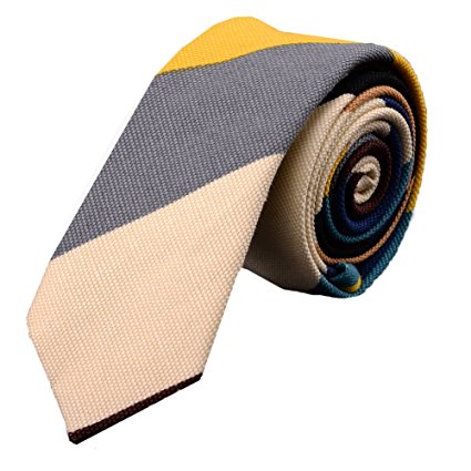 Ysiop Men Printed Cotton Neckties Fashion Skinny Cravat Ties with Gift Box