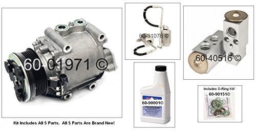 New AC Compressor & Clutch With Complete A/C Repair Kit For Ford Five Hundred - BuyAutoParts 60-80374RK New